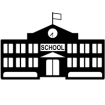 School building icon